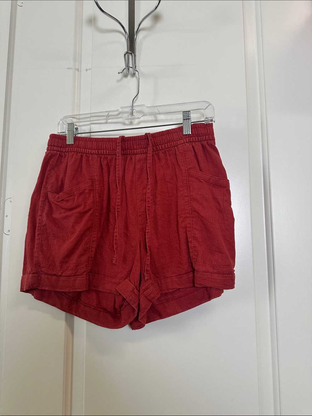 Old Navy Red High-Waist Drawstring Women’s Shorts